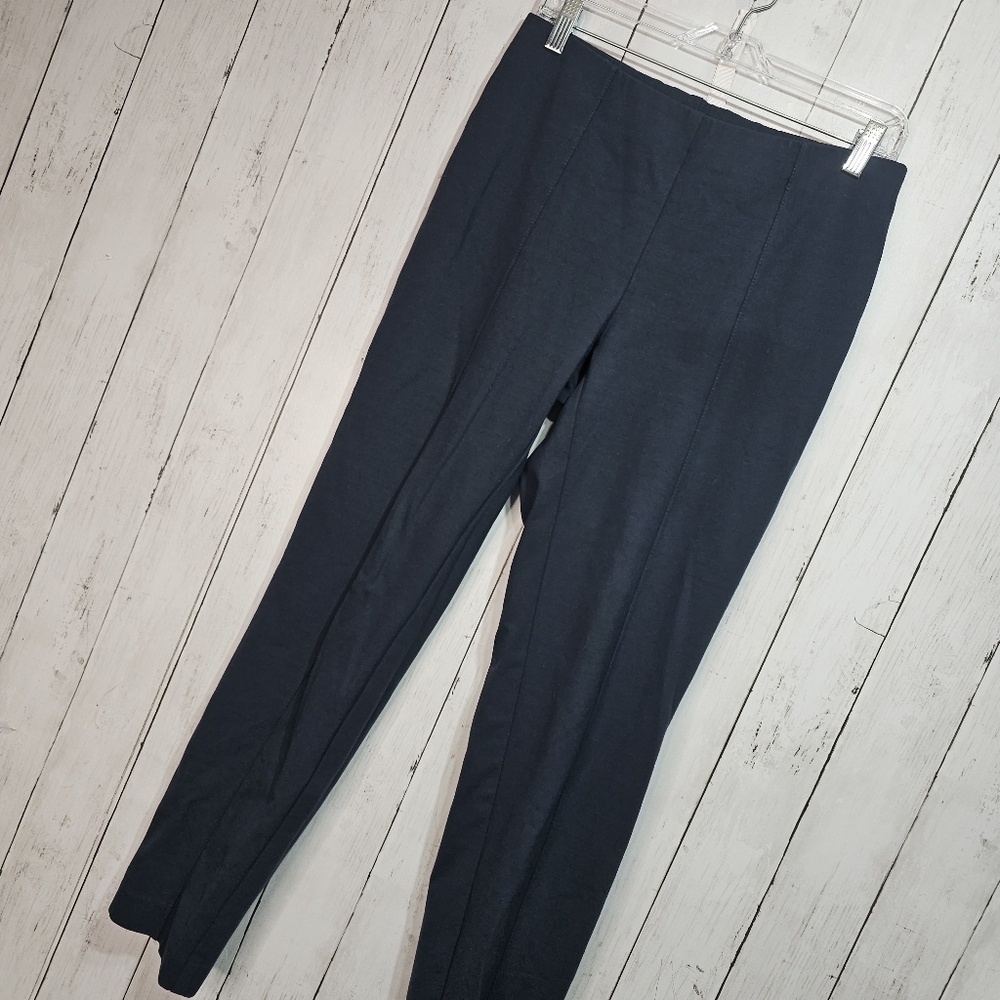 J. Jill Women's Ponte Slim Leg Pull on Pants Dark Blue Size Small Rayon Knit. - Picture 2 of 6